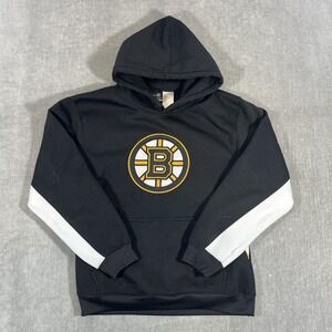 Boston Bruins Kids Youth Large NHL Black Hoodie Logo Hockey Apparel